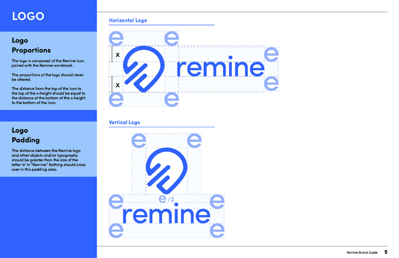 Remine Brand Guide Logo Safe Space